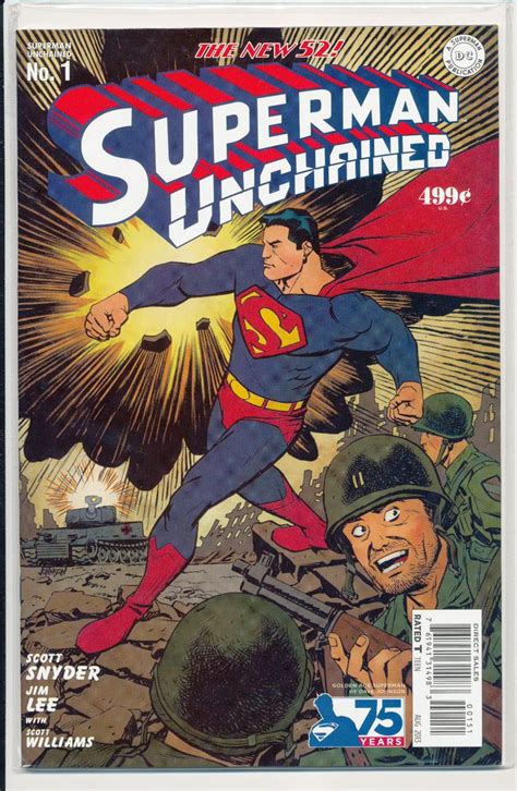 Superman Unchained 1 Variant Cover By Dave Johnson Vf Nm