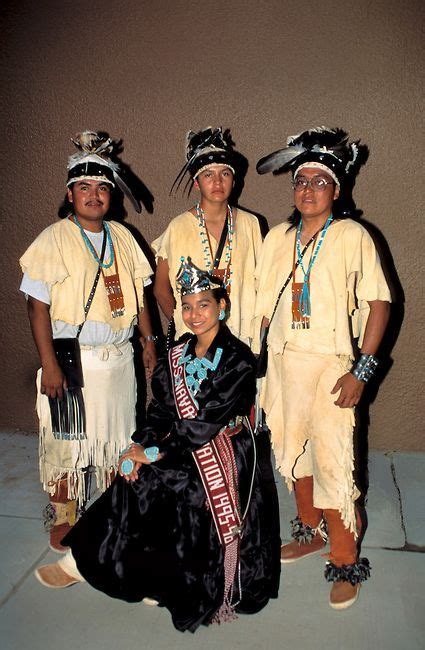 Miss Navajo Dressed In Traditional Velvet Dress Complimented By