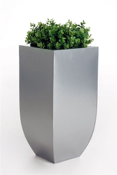 Pflanzkübel Blumenkübel Zink "Timeless", Silber | Blumenkübel