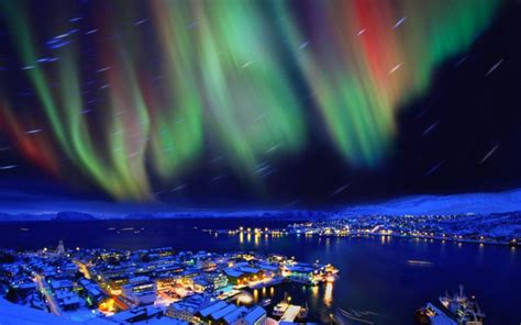 Aurora Borealis Hammerfest Norway Cities Sky