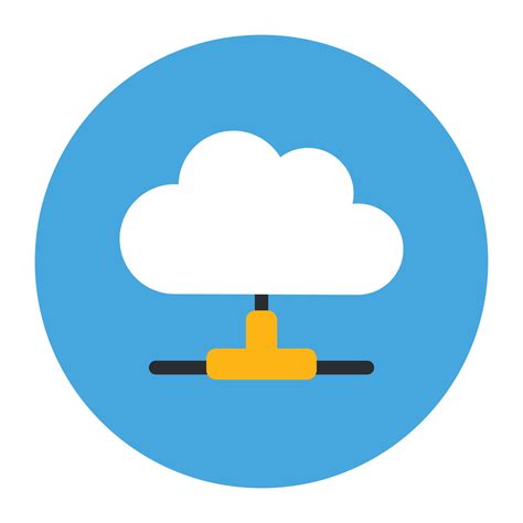 Cloud Network Flat Rounded Icon Of Cloud Hosting 6748145 Vector Art At