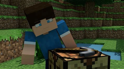 Minecraft Animation Steve And Crafting Table Youtube