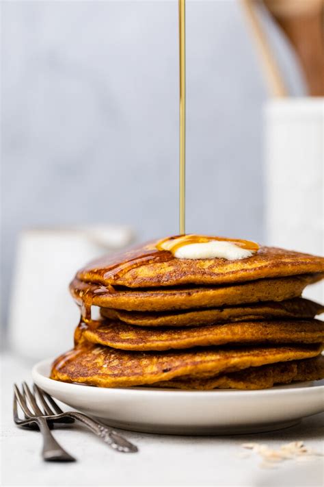 Healthy Pumpkin Oatmeal Pancakes All The Healthy Things