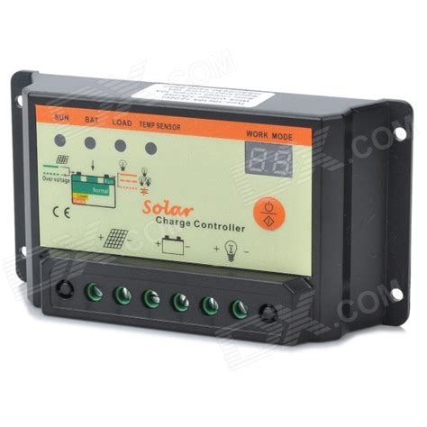 12V/24V 10A Solar Charge Controller - Black - Free Shipping - DealExtreme