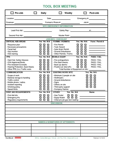 Checklist With Boxes Template