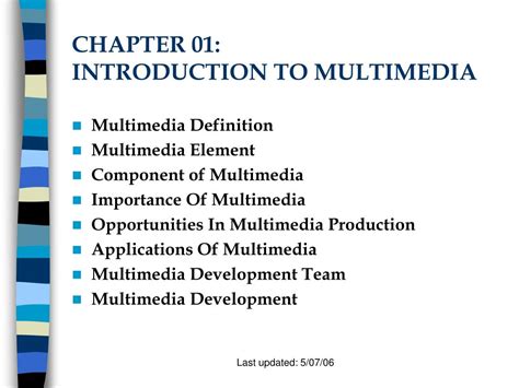 Ppt Chapter 01 Introduction To Multimedia Powerpoint Presentation