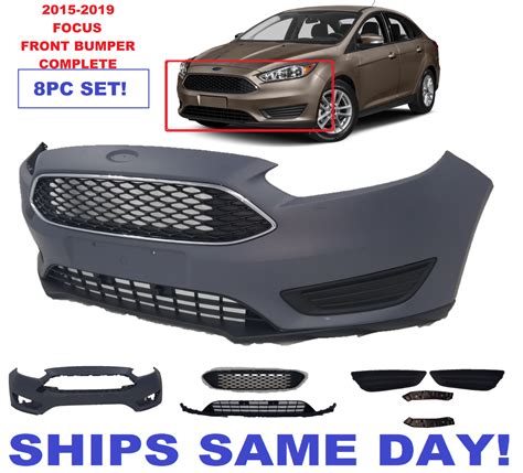 20152019 Ford Focus Front Bumper Cover With Grills And Fog Light Cover