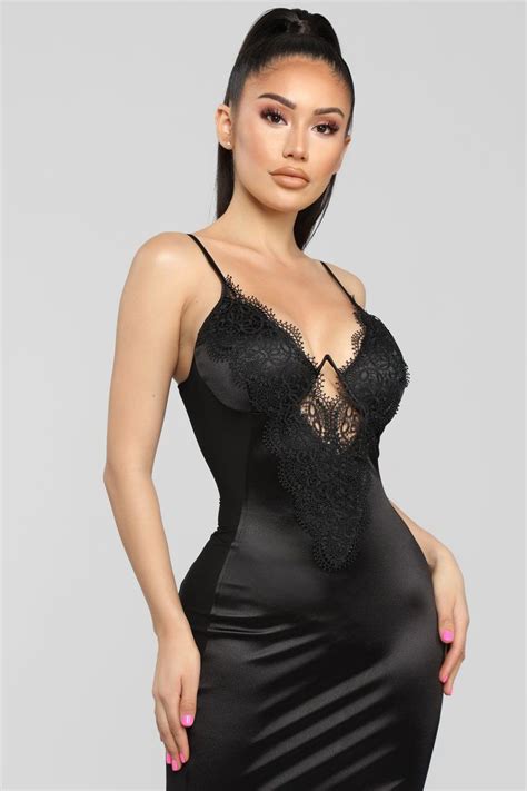 Sultry Thoughts Satin Dress Black Tight Dresses Satin Dresses