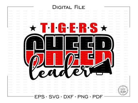 Tiger Cheerleader Svg Tigers Cheerleader Svg Tigers Tiger Etsy