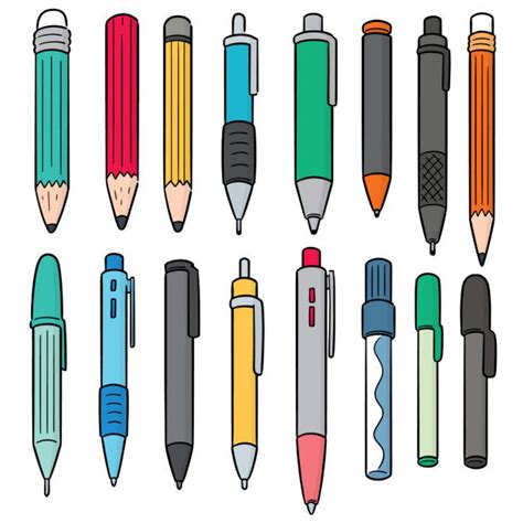 Mechanical Pencils Cartoon Illustrations Royalty Free Vector Graphics