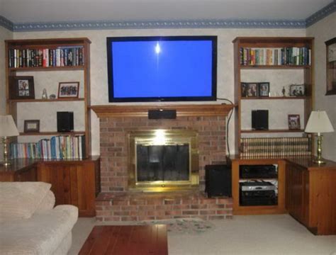 Mounting Tv Over Fireplace Where To Put Components Home Design Ideas