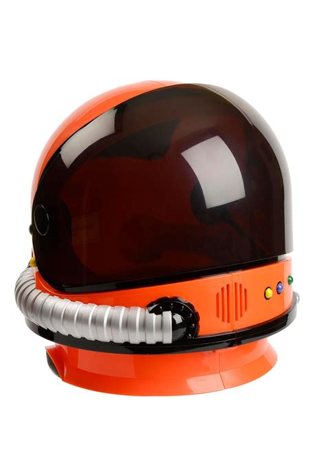 A helmet is a form of protective gear worn to protect the head.more specifically, a helmet complements the skull in protecting the human brain.ceremonial or symbolic helmets (e.g., a policeman's helmet in the united kingdom) without protective function are sometimes worn. Orange Astronaut Helmet for Kids