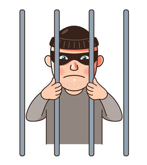 Cartoon Prisoner Behind Bars Stock Illustrations – 237 Cartoon Prisoner