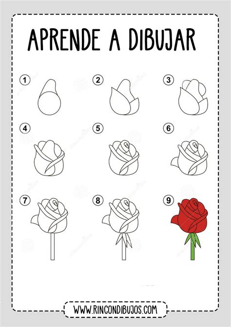 Como Dibujar Una Rosa Aprender A Dibujar Rincon Dibujos Dibujo De Rosa Dibujo De Rosa Fácil