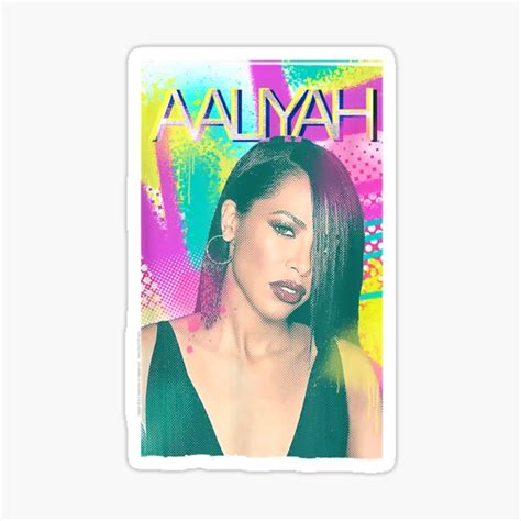 Aaliyah 90s Color Sticker For Sale By Haugenoconnor Redbubble