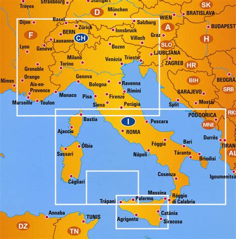 Welkom op onze website ! Wegenkaart - landkaart 1 Italië - Zwitserland | ANWB Media ...