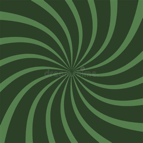 Green Spiral Background Swirling Radial Pattern Abstract Vector