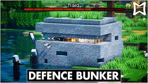 Minecraft Tutorial How To Build A Wwii Defence Bunker Easy Youtube