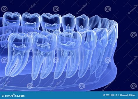 Xray Teeth Mouth Dental Tomography Vector X Ray Radiology Oral