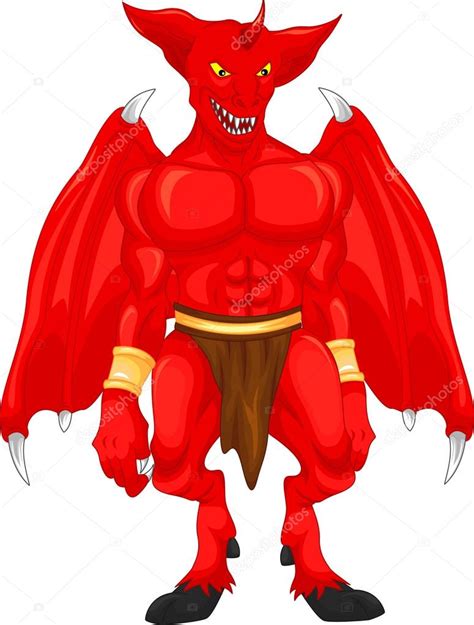 Vector Illustration Of Cute Red Devil Cartoon Premium Vector In Adobe