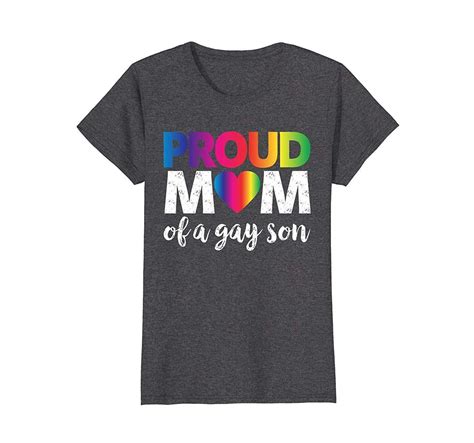 Proud Mom Of A Gay Son T Shirt Lgbt Pride Month Rainbow Flag Seknovelty