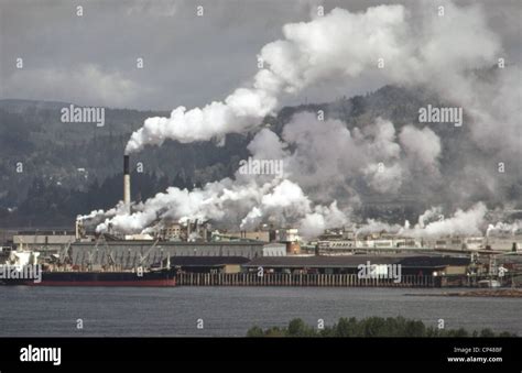 Air Pollution Is Visible From The Weyerhaeuser Paper Mills And Reynolds
