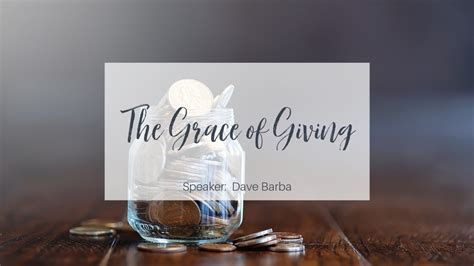 The Grace Of Giving Part 1 Youtube
