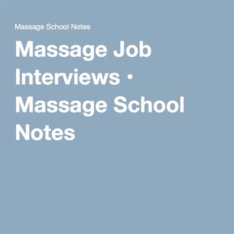 Interview Questions For A Massage Therapist