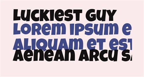 Luckiest Guy Free Font What Font Is
