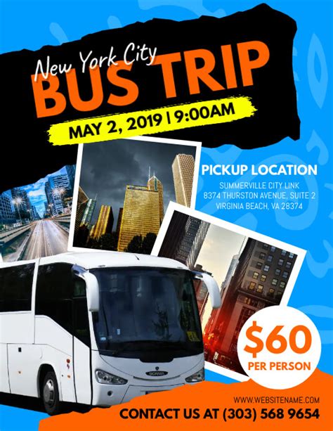 Bus Trip Flyer Template Postermywall