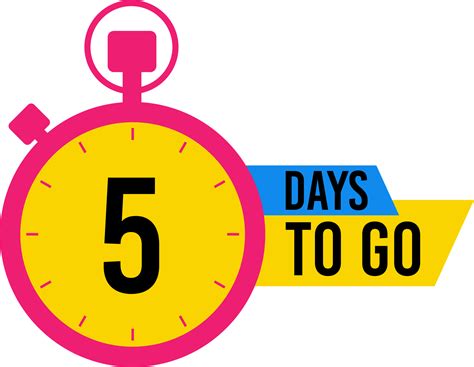 5 Days Left Countdown Banner 9315169 Png