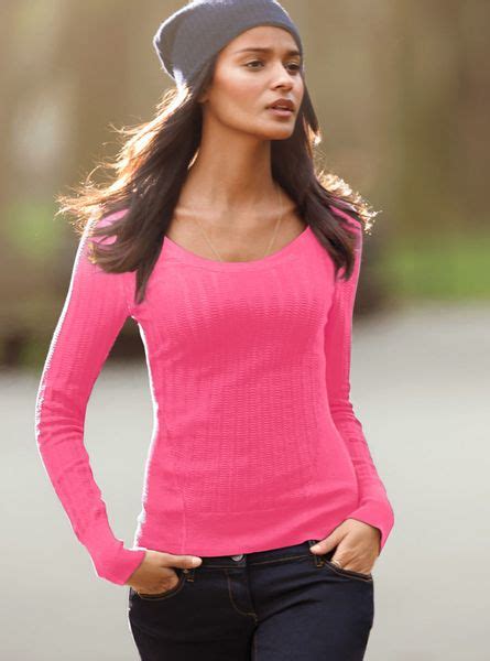 Victorias Secret Scoopneck Sweater In Pink Neon Hot Pink