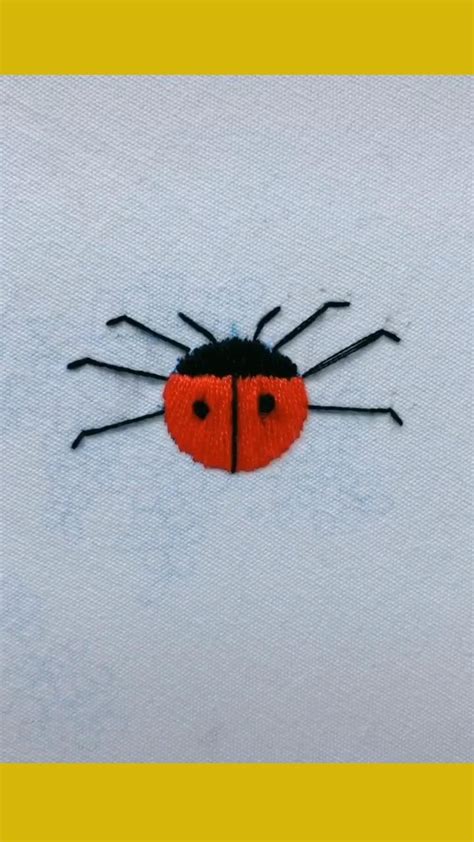 Use Ladybug Pattern To Cover Clothing Holes Video In 2021 Ladybug Embroidery Design Crewel