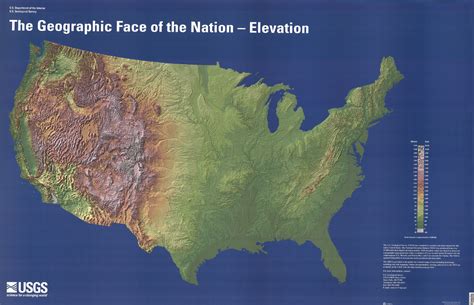 Us Map With Elevations