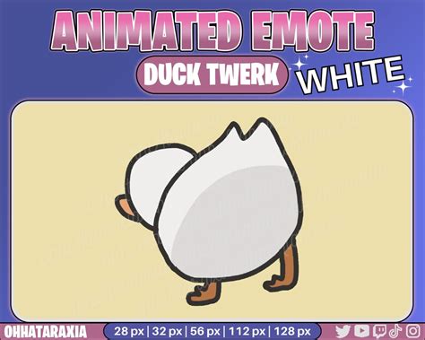 Animated Emote White Duck Twerk Chick Thicc Goose Booty Etsy