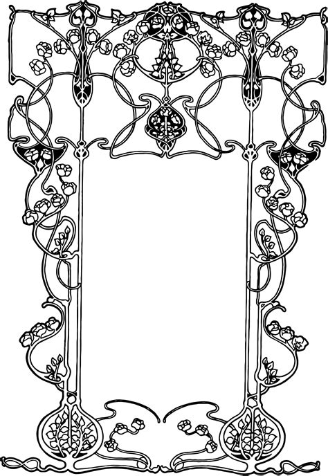 Free Vintage Image Art Nouveau Ornate Floral Border Oh So Nifty