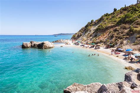 Xigia Beach In Summer Zakynthos Greek Islands Greece Royalty