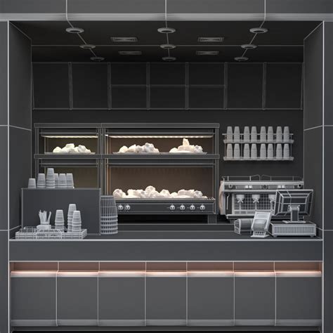 Fastfood Coffee Shop 2 3d Model For Vray