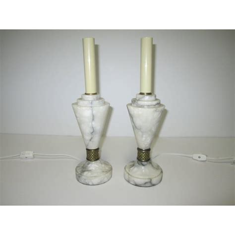 Get free shipping on qualified art deco table lamps or buy online pick up in store today in the lighting department. Pair Art Deco White Carrara Marble Table or Bedside Lamps ...