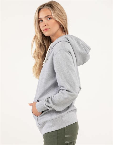 The North Face Heritage Patch Womens Zip Up Hoodie Heather Gray Tillys