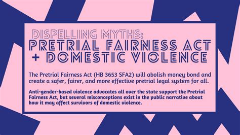 Dispelling Myths The Pretrial Fairness Act And Domestic Violence