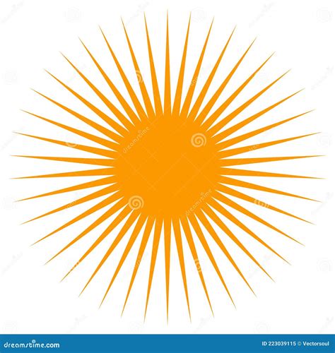 Starburst Sunburst Icon Radial Element Stock Vector Illustration Of