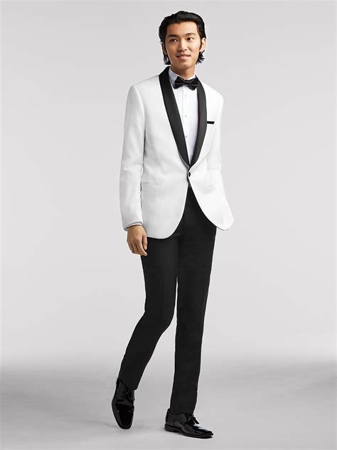 White Dinner Jacket Tux By Calvin Klein Tuxedo Rental