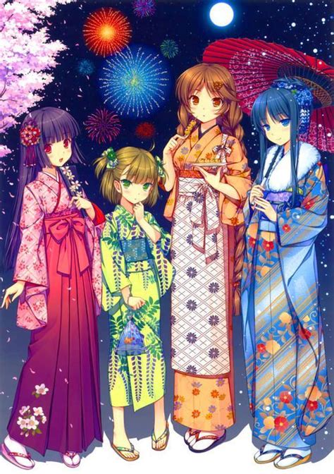 Cô Gái Mặc Kimono 9576 Cô Gái Phim Hoạt Hình Manga