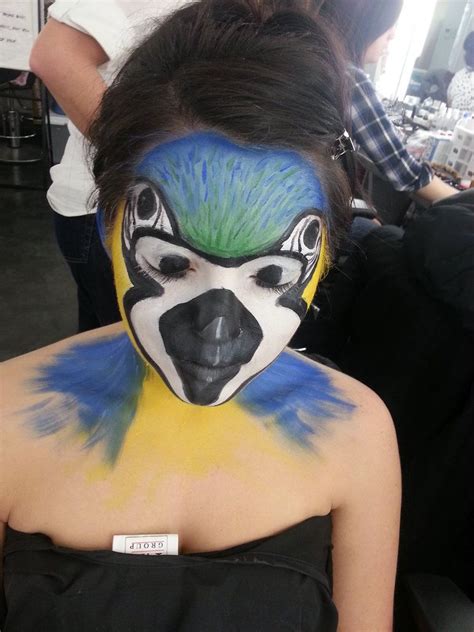 Theatre Makeup Parrot Face Painting By ~xxparkin On Deviantart