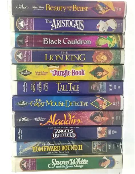 Disney Movies Vhs Video Cassette Tapes Lot Of Classics Masterpiece
