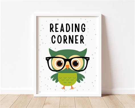Reading Corner Printable Classroom Poster Reading Corner Etsy Australia