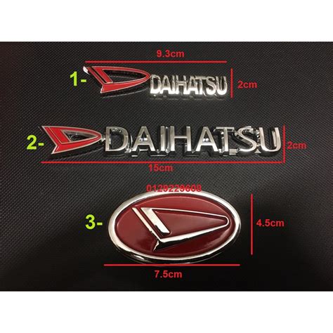 Logo Emblem Daihatsu Perodua Kelisa Viva Kancil Gino Mira Kenari Move