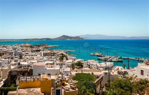 The Old Town Of Naxos Greece Stock Image Image Of Coast Sailing