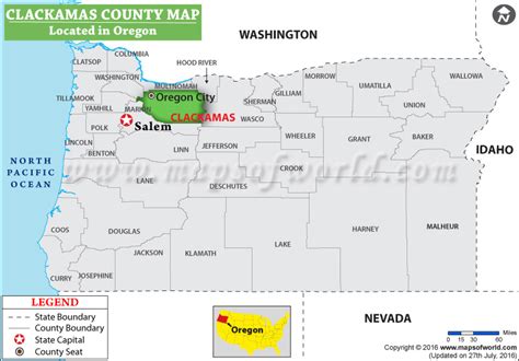 Map Of Clackamas County Oregon Hiking In Map